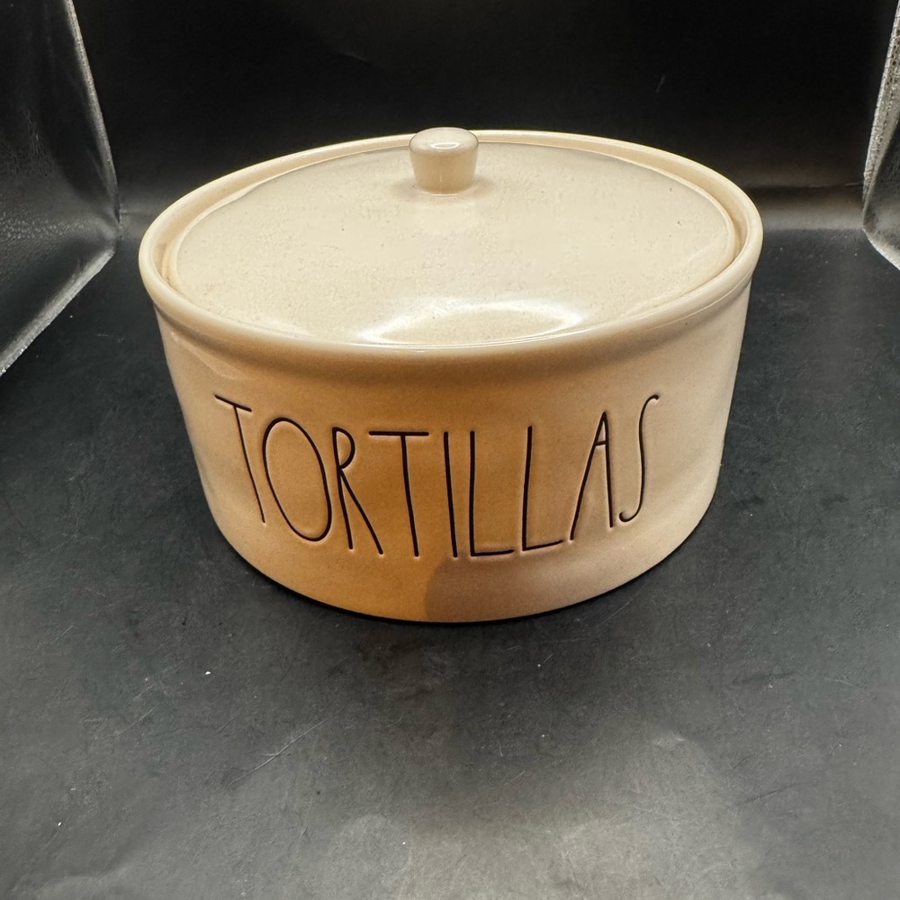 Rae Dunn Ivory TORTILLAS Ceramic Tortilla Warmer with Lid Cottagecore Farmhouse